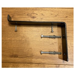 Spur Hand Made 9 Scaffold Brackets 40 x 5 Steel Strip Matt Black Down Scaffold Shelf Brackets | Wrought iren shelf brackets | Tool Hooks | Ladder Brackets 47/Scaffold Bracket 9 inch down wall.jpeg